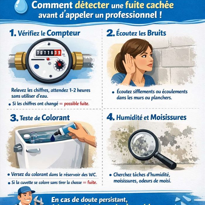 Surconsommation d’eau : détectez une fuite cachée vite et bien